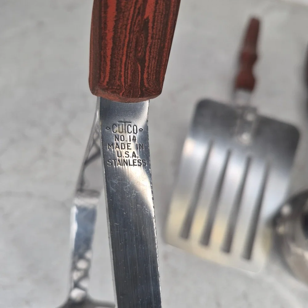 Cutco Vintage 4 Pc Kitchen Utensil Set 12 14 15 16 Masher Spatula Ladle USA